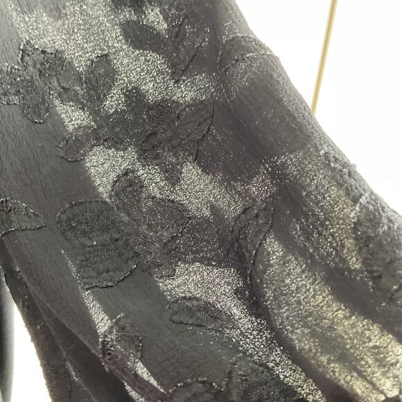 Carmen Marc Valvo Mesh Black Womens Size 1X Blouse - Picture 5 of 8